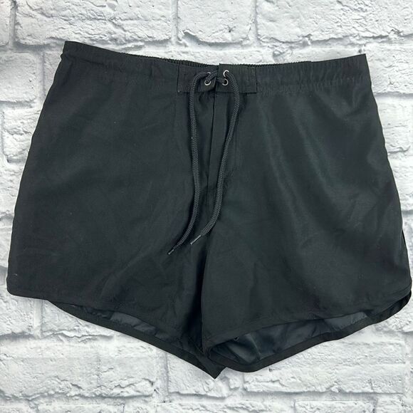 Catalina Womens Black Elastic Drawstring Waist Casual Shorts Size Small (4-6) - Picture 1 of 12
